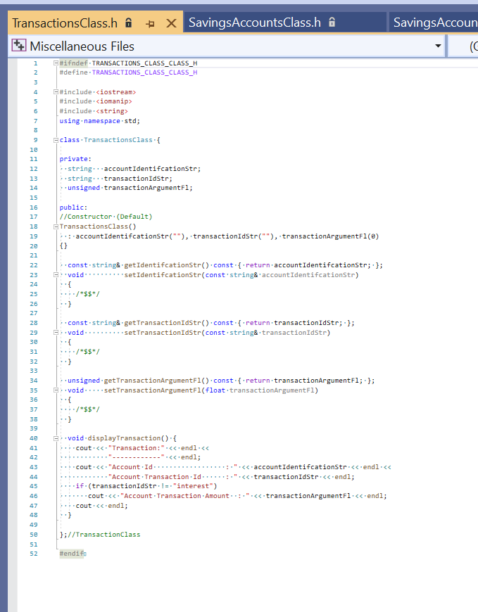 (Global Scope BankAccountsClass.cpp â + X | Chegg.com