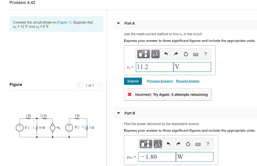 Solved Problem 4.42 Consider The Circuit Shown In (Figure | Chegg.com