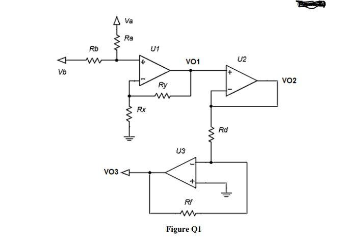 Solved (b) Derive The Output Voltage (Vot, V.2 And V.3) Of | Chegg.com