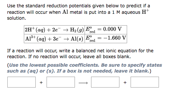 Solved Use The Standard Reduction Potentials Given Below To | Chegg.com