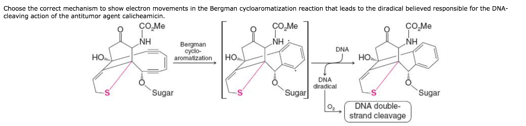 Solved NH Bergman cycloaromatization Sugar Calicheamicin | Chegg.com