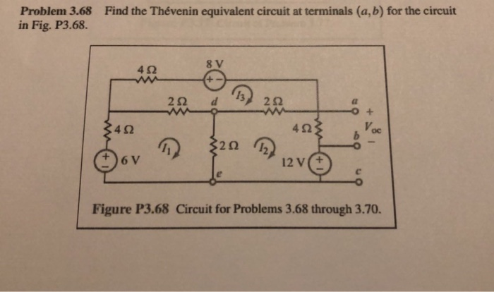 Solved Find The Thévenin Equivalent Circuit At Terminals (a, | Chegg.com