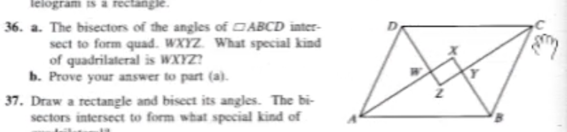 Solved 36. a. The bisectors of the angles of ABCD intersect | Chegg.com