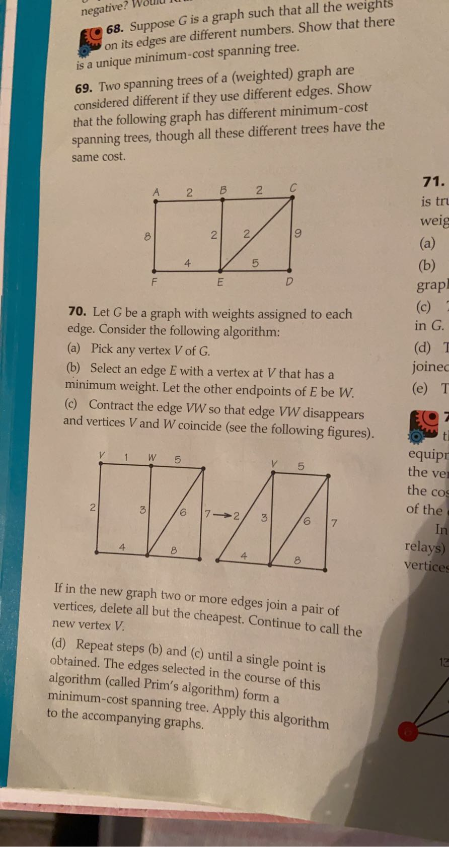 Solved negative? 68. Suppose G is a graph such that all the | Chegg.com