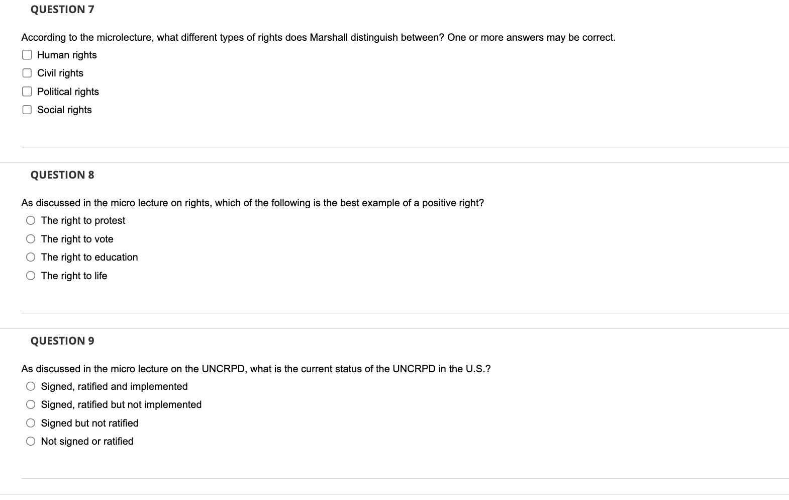Solved According to the microlecture, what different types