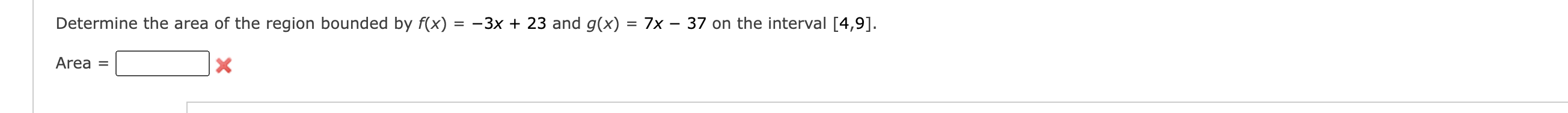 Solved Determine the area of the region bounded by | Chegg.com