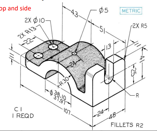 Solved What are the dimensions of the two circles in the | Chegg.com