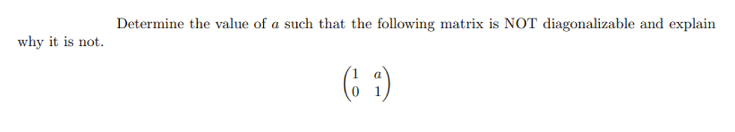 Solved ([1,a],[0,1]) | Chegg.com
