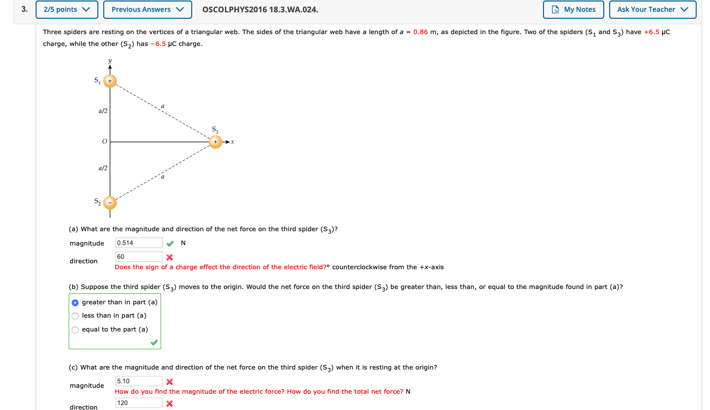 Solved 2 5 Points V Previous Answers Oscolphys2016