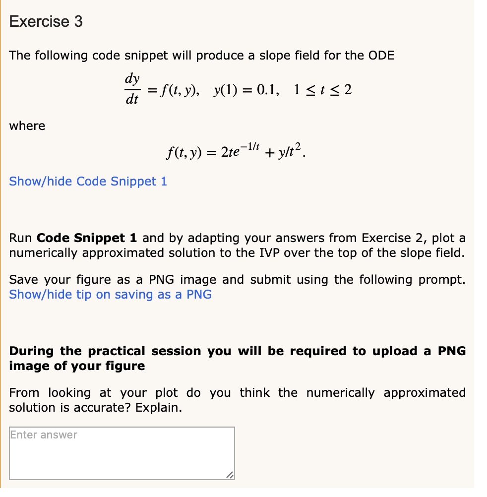 Solved Exercise 3 The following code snippet will produce | Chegg.com