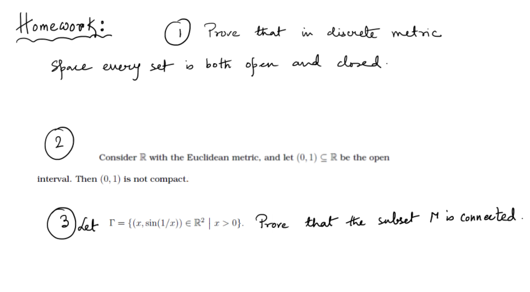 Solved Homewor 1 Prove that in discrete metric Space Chegg