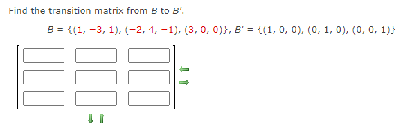 Solved Find The Transition Matrix From B To B′. | Chegg.com