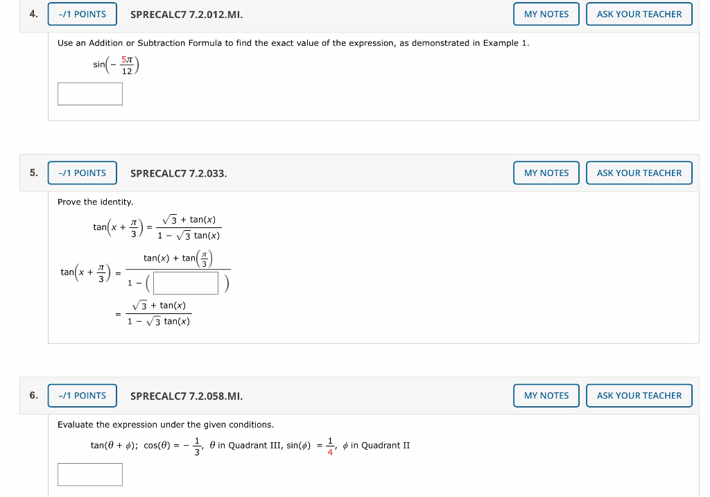 Solved 1 Points Sprecalc7 72012mi My Notes Ask Your 2320