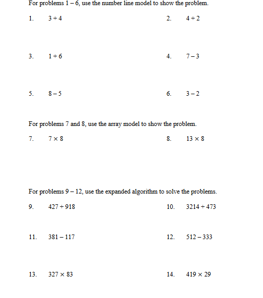 Solved WHOLE NUMBERS, OPERATIONS, AND ALGORITHMS If you are | Chegg.com