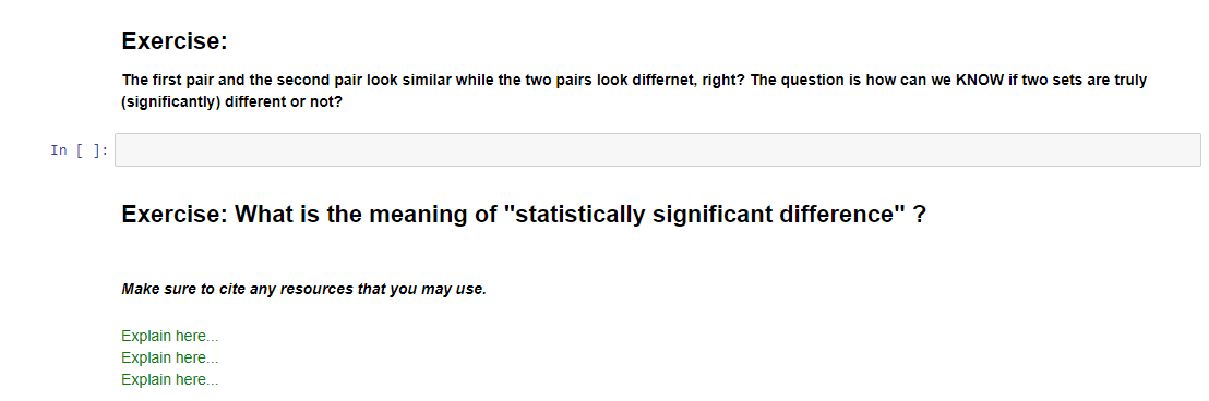 Solved Exercise: The first pair and the second pair look