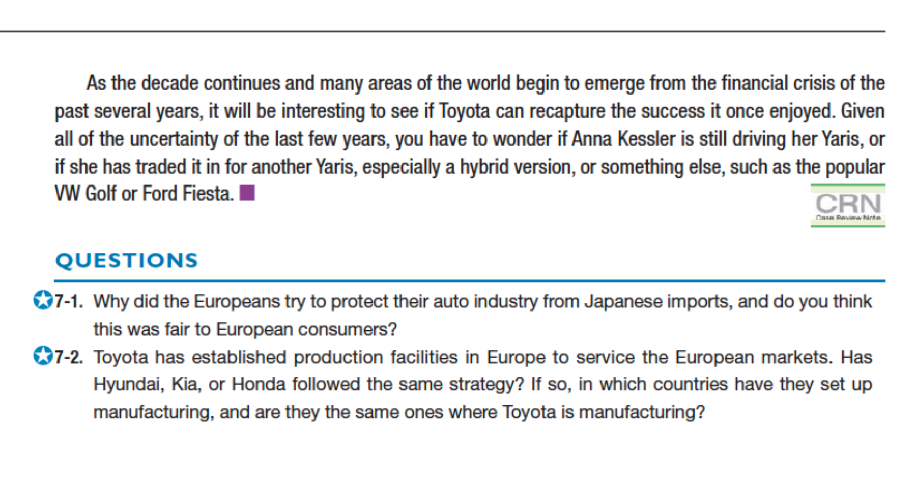 toyota's european drive case study