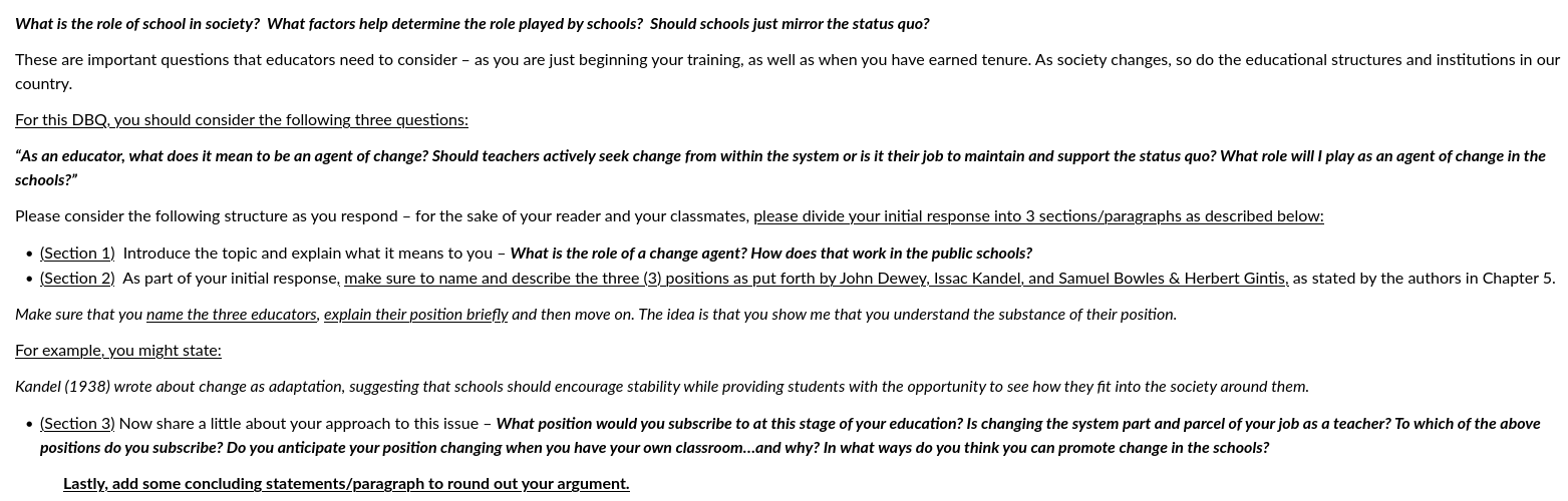 Solved What is the role of school in society? What factors