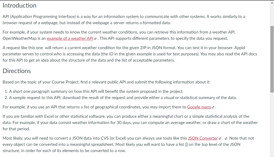 Introduction API (Application Programming Interface) | Chegg.com