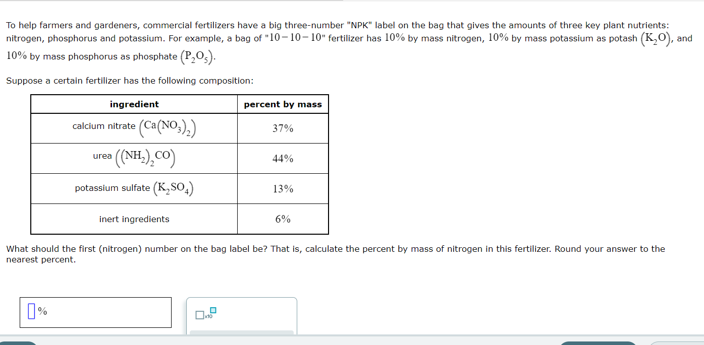Solved To Help Farmers And Gardeners Commercial Fertilizers Chegg Com   PhpI4WTLa