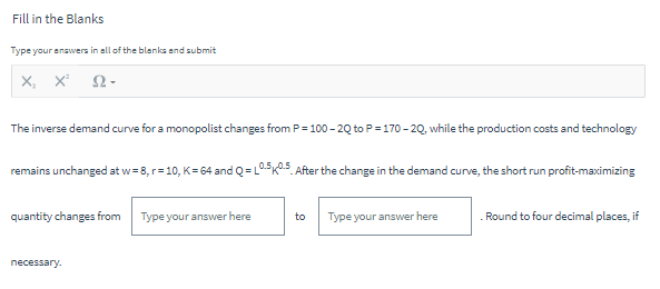 Solved Fill in the Blanks Type your answers in all of the | Chegg.com