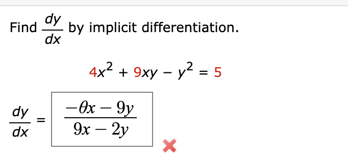 Solved Find dy dx by implicit differentiation. sin(x) + | Chegg.com