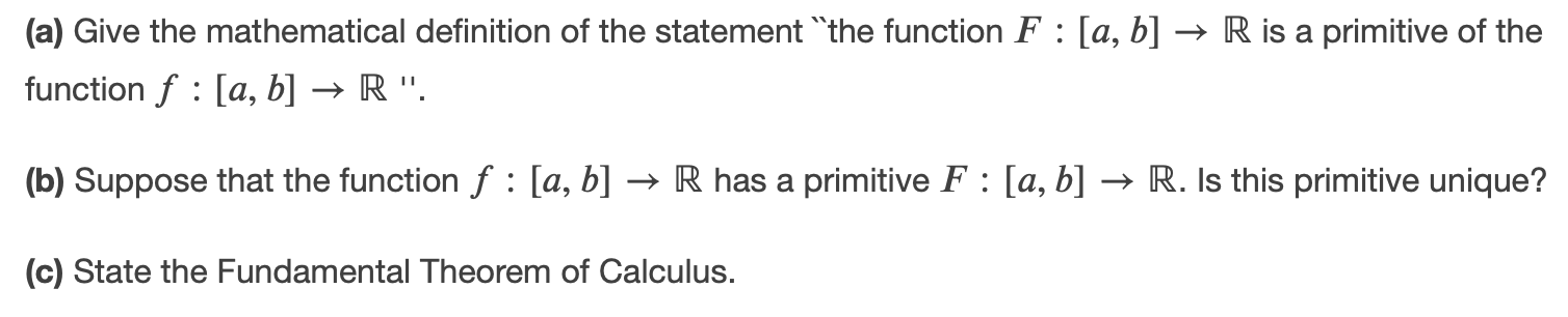 Solved (a) Give the mathematical definition of the statement | Chegg.com