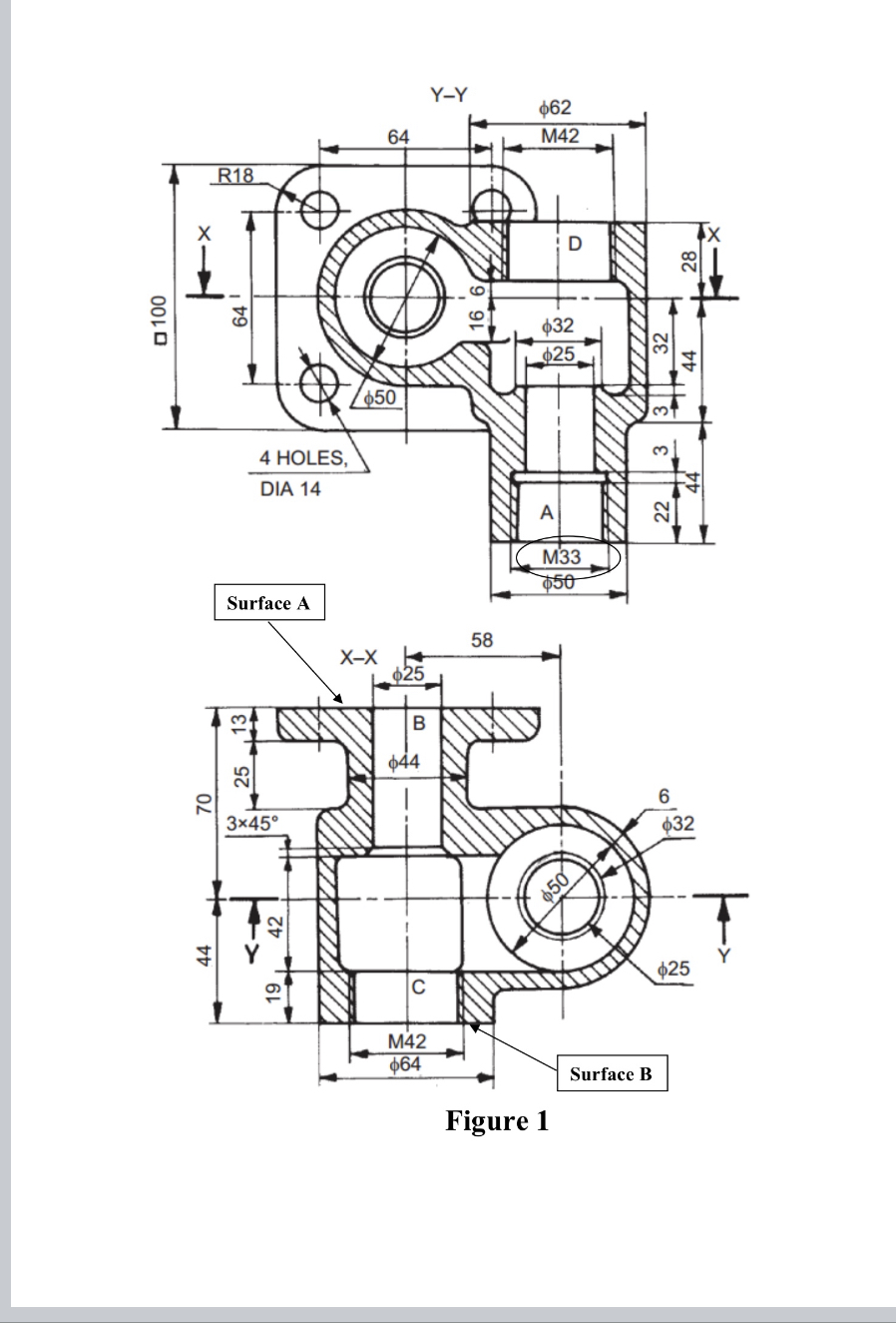 Solved A mechanical part is shown in Figure 1. Design a Jig | Chegg.com