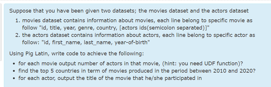 Solved Suppose that you have been given two datasets; the | Chegg.com