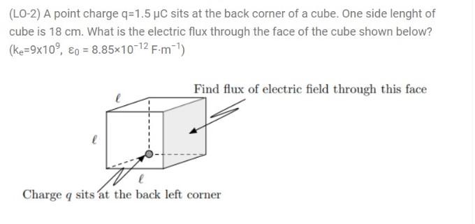 Solved (lo-2) A Point Charge Q=1.5 Uc Sits At The Back 