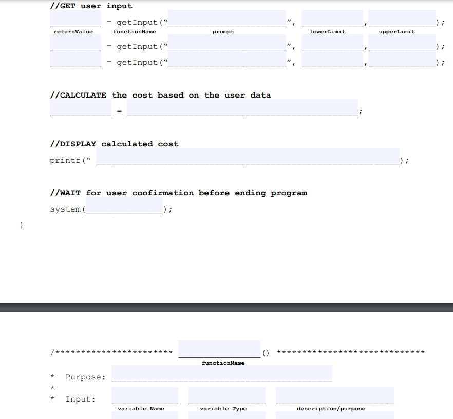Solved Fill in all the blanks correctly in C++ code. use | Chegg.com