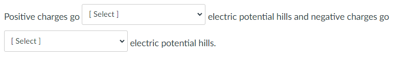 Solved Answer options for both drop down menus are: | Chegg.com