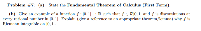 Solved Problem #7: (a) State the Fundamental Theorem of | Chegg.com