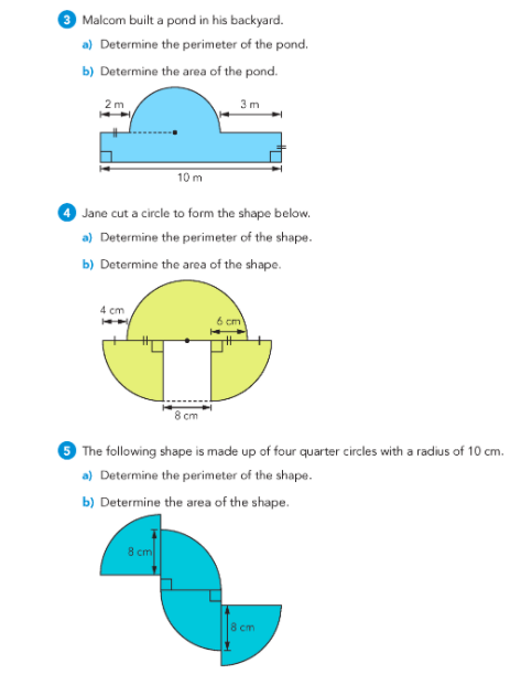 Solved LET'S PRACTISE Determine The Surface Area Of Each 3-D | Chegg.com