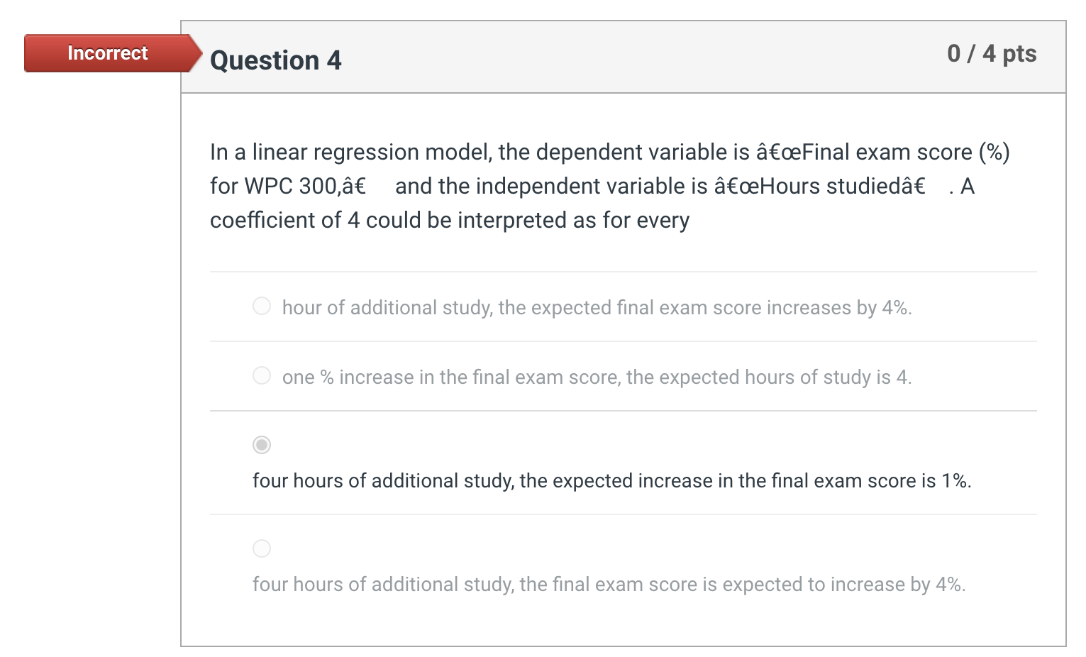 Solved In a linear regression model, the dependent variable | Chegg.com