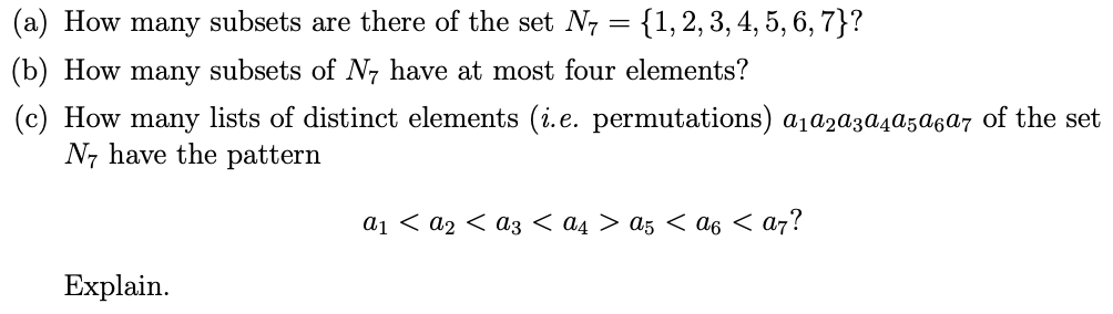 Solved (a) How many subsets are there of the set | Chegg.com