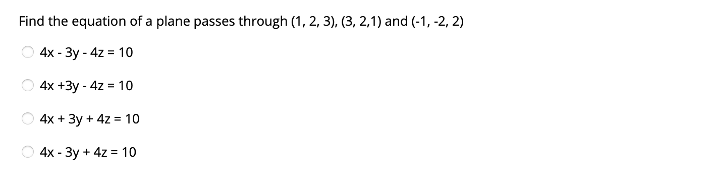 Solved Find The Equation Of A Plane Passes Through 1 2