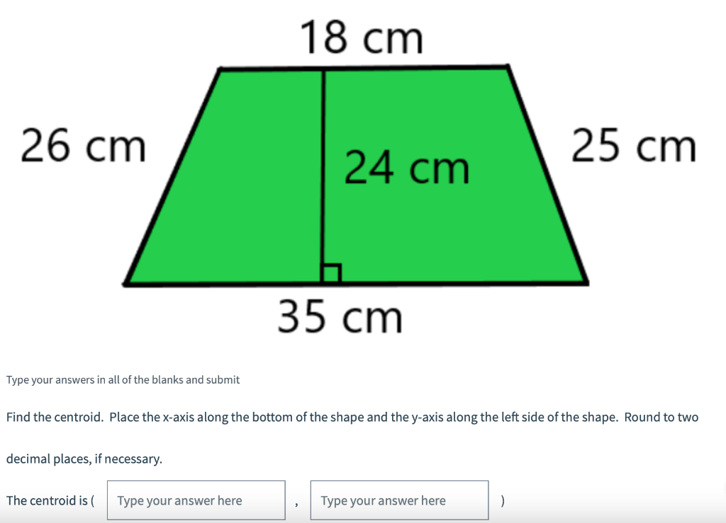 Solved 18 cm 26 cm 24 cm 25 cm 35 cm Type your answers in | Chegg.com