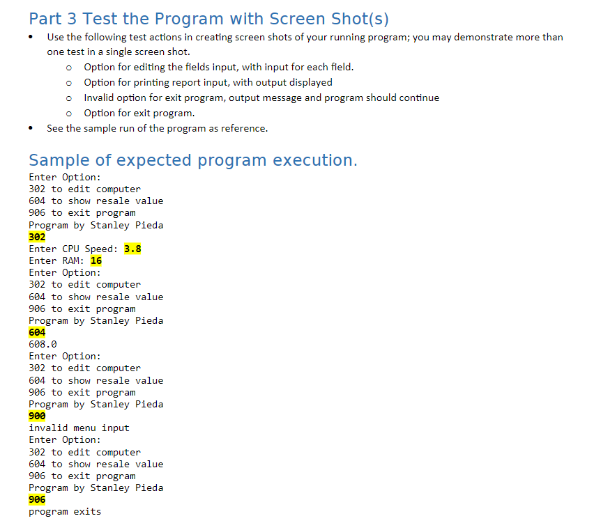 Solved Part 1 Pseudocode Write The Pseudocode For A Main | Chegg.com