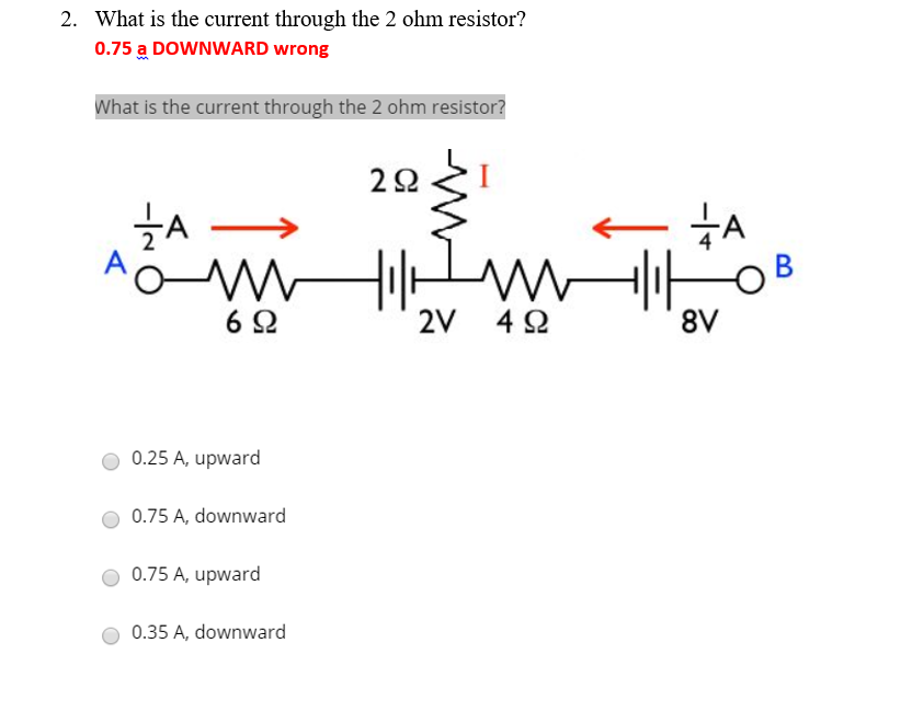 Solved 2. What is the current through the 2 ohm resistor? | Chegg.com