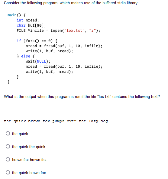 Solved Consider the following program, which makes use of | Chegg.com