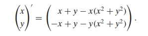 Solved Consider the system of equations x´ = μx + y − x(x2 + | Chegg.com