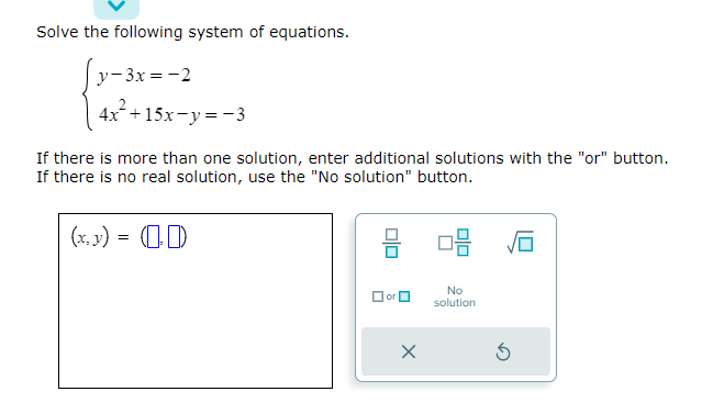 Solved Solve The Following System Of Equations. | Chegg.com