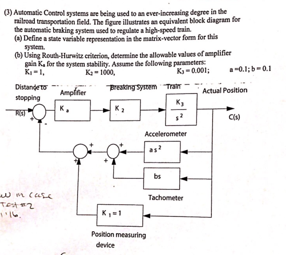 Solved (3) Automatic Control systems are being used to an | Chegg.com