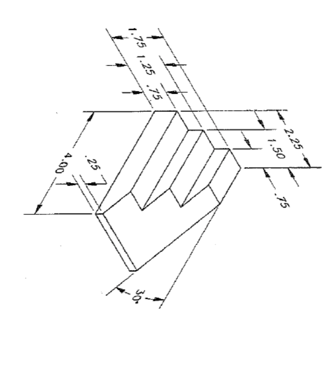 Solved Draw the necessary views and completely dimension the