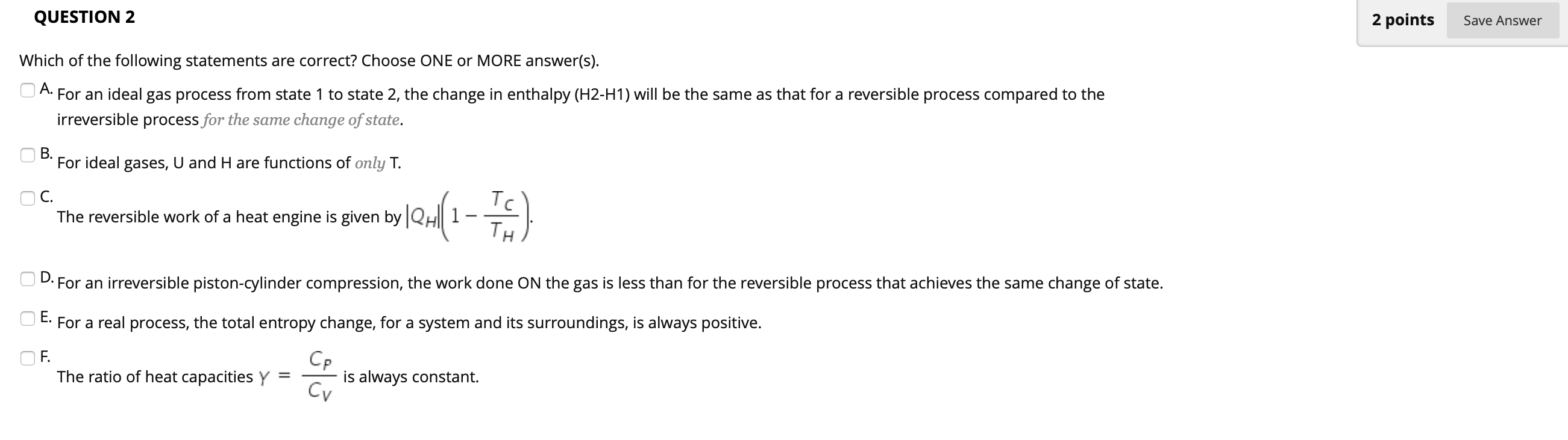 Solved QUESTION 2 2 points Save Answer Which of the | Chegg.com