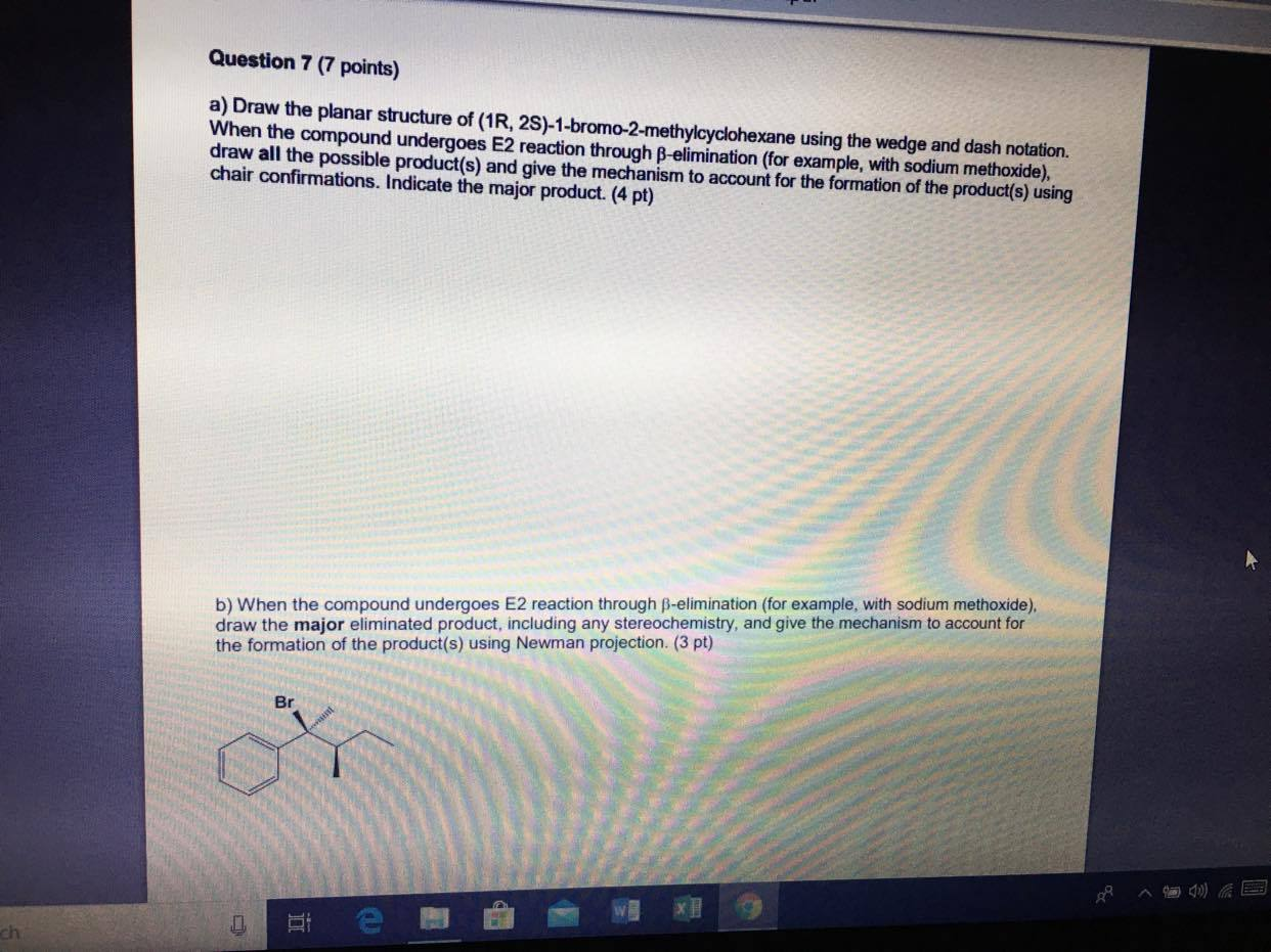 Solved Question 7 (7 points) a) Draw the planar structure of | Chegg.com