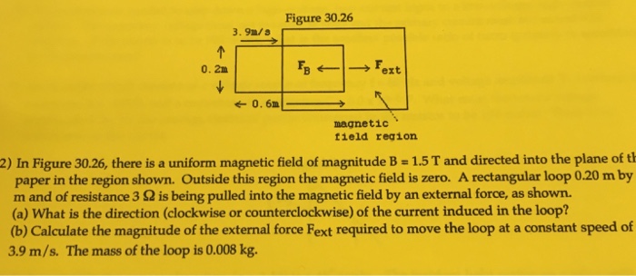 Solved In Figure 30.26, there is a uniform magnetic field | Chegg.com