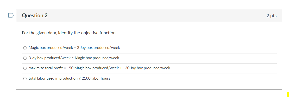 Solved A manufacturing company produces two types of gaming | Chegg.com