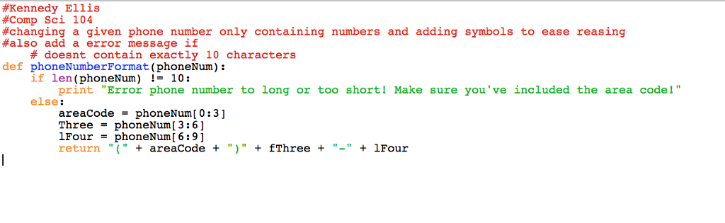 Solved Checkpoint1 Write A Function Called phoneNumberFo Chegg