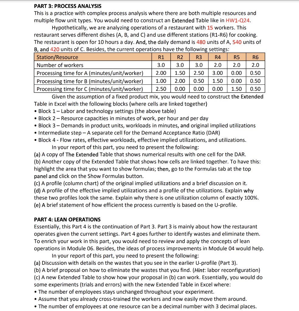 Solved 0.50 PART 3: PROCESS ANALYSIS This is a practice with | Chegg.com